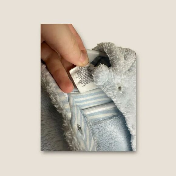 Starting Out Baby Boy Footie Soft Sherpa Lined Size 0-3 Months - Picture 8 of 8